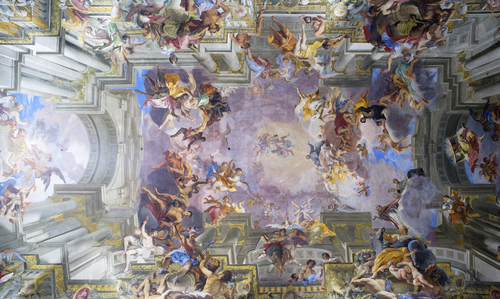 Andrea Pozzo freskója a Loyolai Szent Ignác templomban Rómában