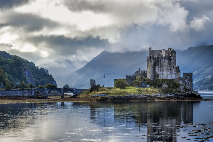 Eilean Donan Castle and Swirling Clouds
