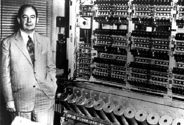 Neumann és egy korabeli számítógép